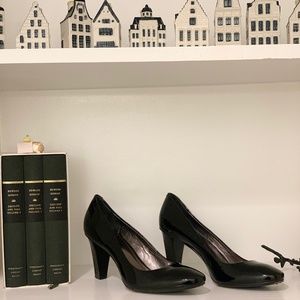 Coach Black Patent Leather Heels